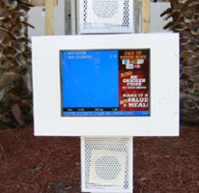 Customer POS display at drive thru
