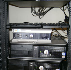 Display PC (DCN) installed in branch rack